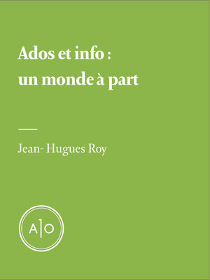 cover image of Ados et info